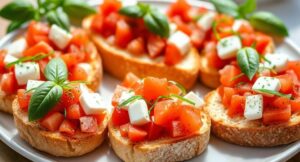 Read more about the article Elegance in a Bite: Tomato, Basil, and Mozzarella Bruschettas for Your Event