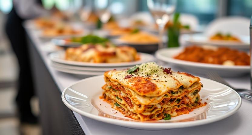 You are currently viewing A Classic Reimagined: Vegetable and Ricotta Lasagna, The Ideal Vegetarian Main Course for Your Event