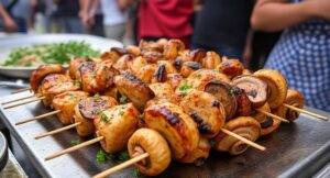 Read more about the article Flavor and Convenience: Marinated Chicken and Mushroom Skewers, a Winning Choice for Your Autumn Event