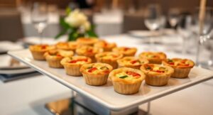 Read more about the article Recipe for Corporate Events: Mini Vegetable and Cheese Quiches — The Perfect Appetizer to Impress Your Guests