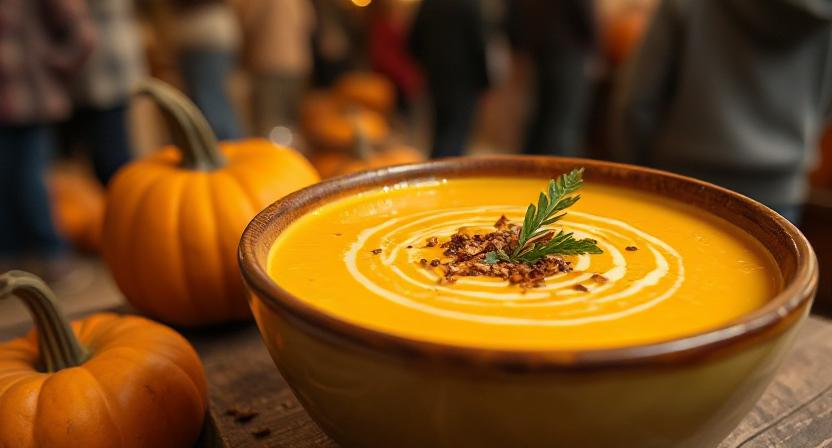 Read more about the article Autumn Flavors: Creamy Pumpkin Soup, a Warm and Elegant Bite for Your Event