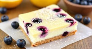 Read more about the article Lemon Blueberry Cheesecake Bars: A Bright and Creamy Treat