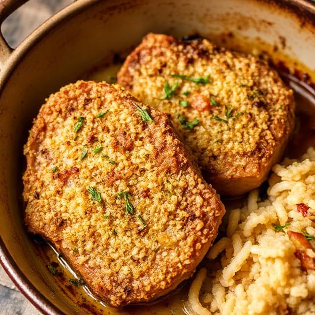 Read more about the article Delicious Parmesan Crusted Pork Chops with Herbs